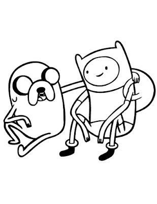 Desenhos para Colorir do Finn e Jake – Imagens para Imprimir