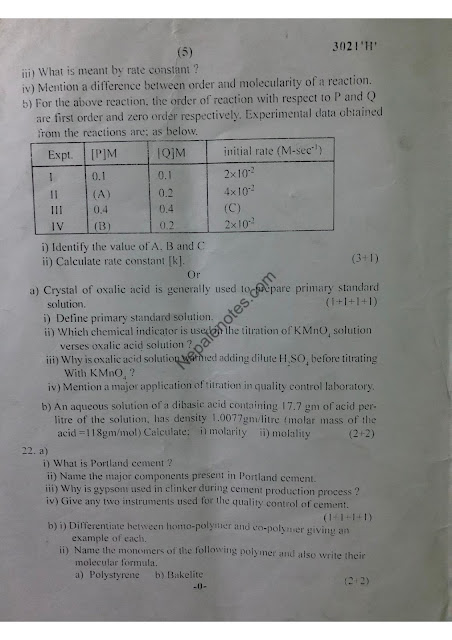 Class 12 Chemistry Question Paper 2079 - 2022