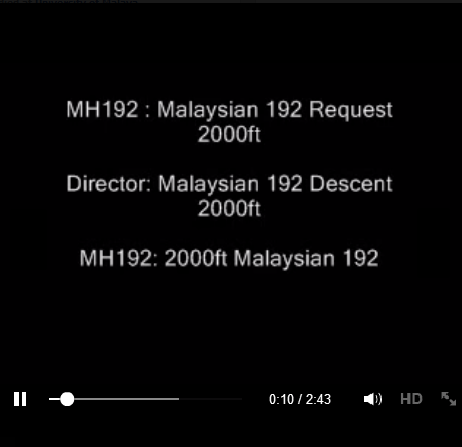 Rakaman Kotak Hitam Pesawat MH192 Sebelum Mendarat Cemas Di KLIA