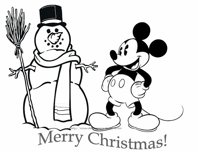 Free Printable Disney Christmas Coloring Pages 9