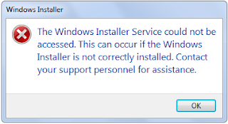 The windows installer service could not be accessed windows 7