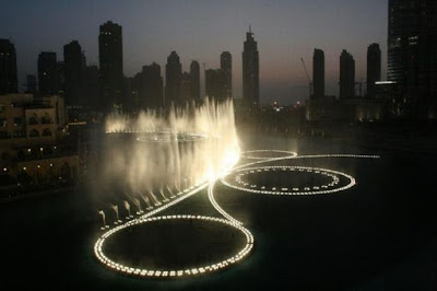 water fountain in burj