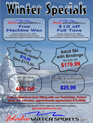 Idaho Water Sports January Newsletter, Stop in and save big at either of our two locations