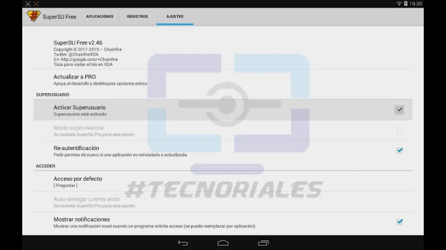 SuperSU instalado en tablet canaima.
