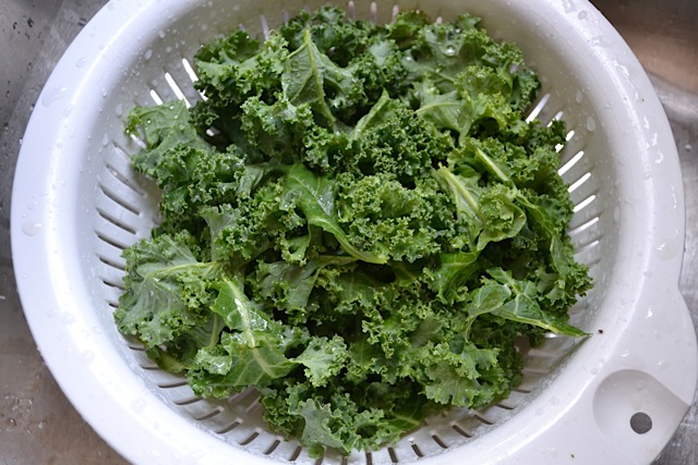 wash kale