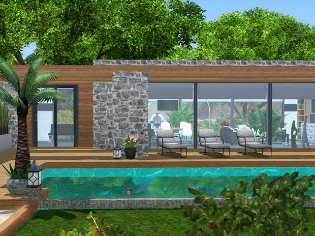 maison luxueuse avec piscine sims 3