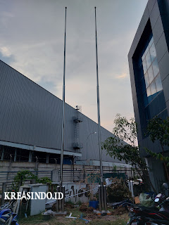 Tiang Bendera Stainless PT Chemarome Indonesia Cikarang Bekasi