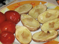 печеный картофель с салом