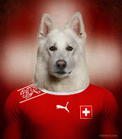Photoshop : Si los perros fueran jugadores de fútbol en el mundial
