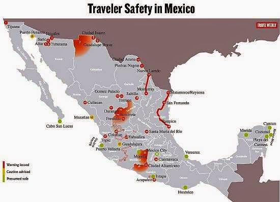 Mexico Travel Advisory Map