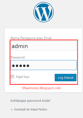 maulnotes.blogspot.com-  Tutorial Lengkap Dan Mudah Instalasi Wordpress Pada Localhost Menggunakan XAMPP