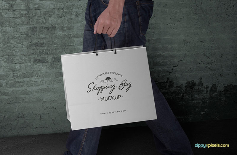 Free Shopping Bag Mockup PSD