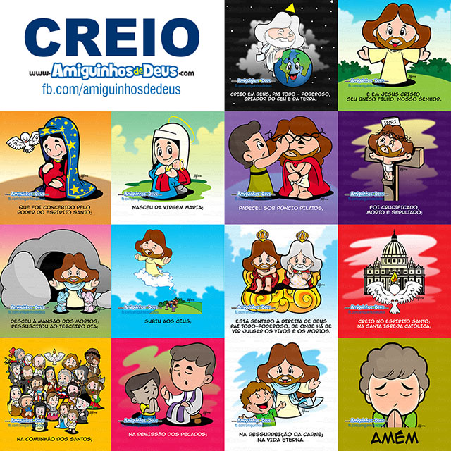 oração do creio desenho