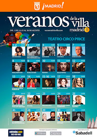 Conciertos de Veranos de la Villa 2015 en el Teatro Circo Price