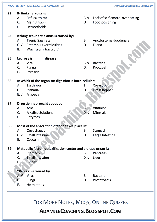 nutrition-biology-mcat-preparation-notes