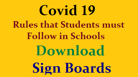 Covid 19 Rules that students must follow in Schools