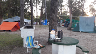 barracas em camping em Piriápolis, Uruguai