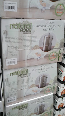 Natural Home Kitchen Compost Bin features a modern stainless steel look