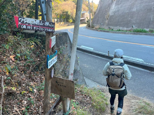 香貫山へ向かう車道