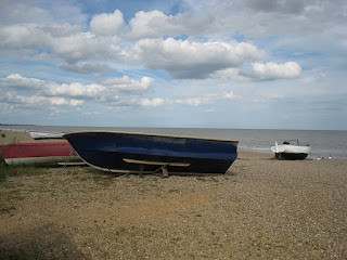 The beach at Dunwich, where an empty boat sparked the idea for Unnatural Causes