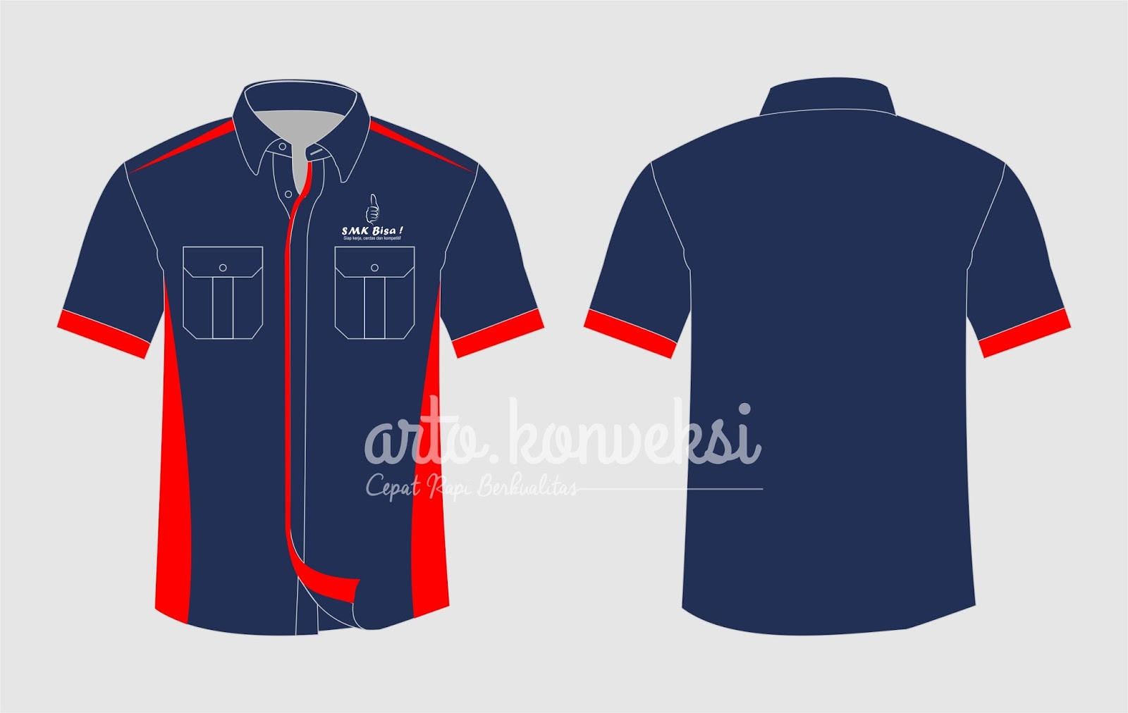 Kumpulan Desain  Baju Pdh Vector 1001desainer