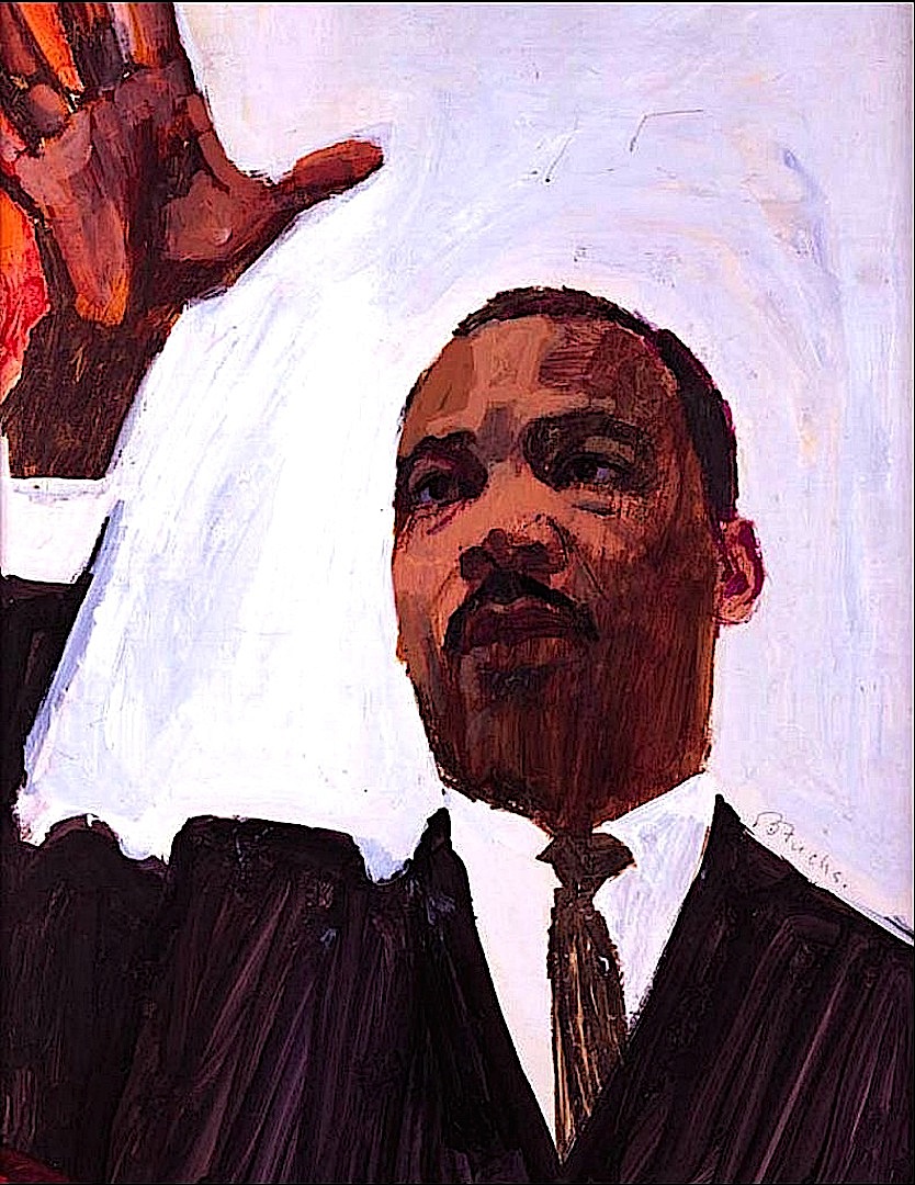 a Bernie Fuchs illustration of Dr. Martin Luther King