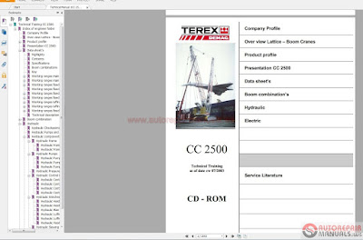 Terex Mobile & Crawler Crane Full Download DVD Workshop Manual
