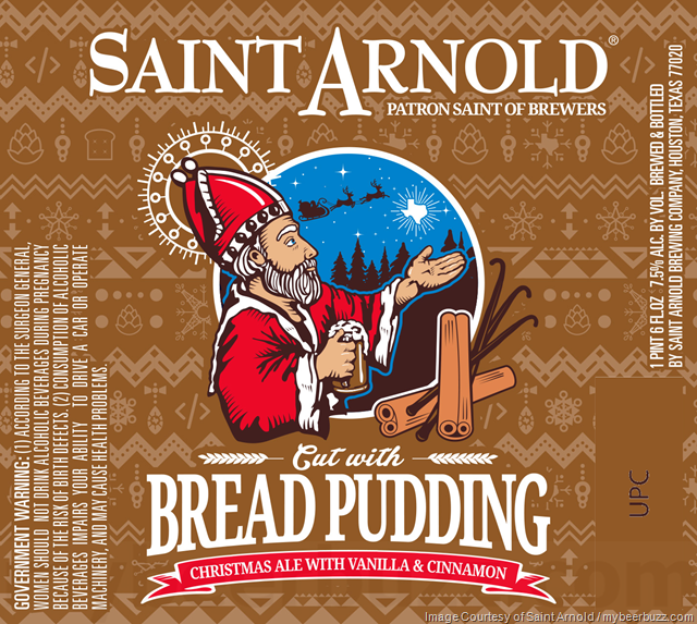 Saint Arnold Cut With bread Pudding Christmas Ale