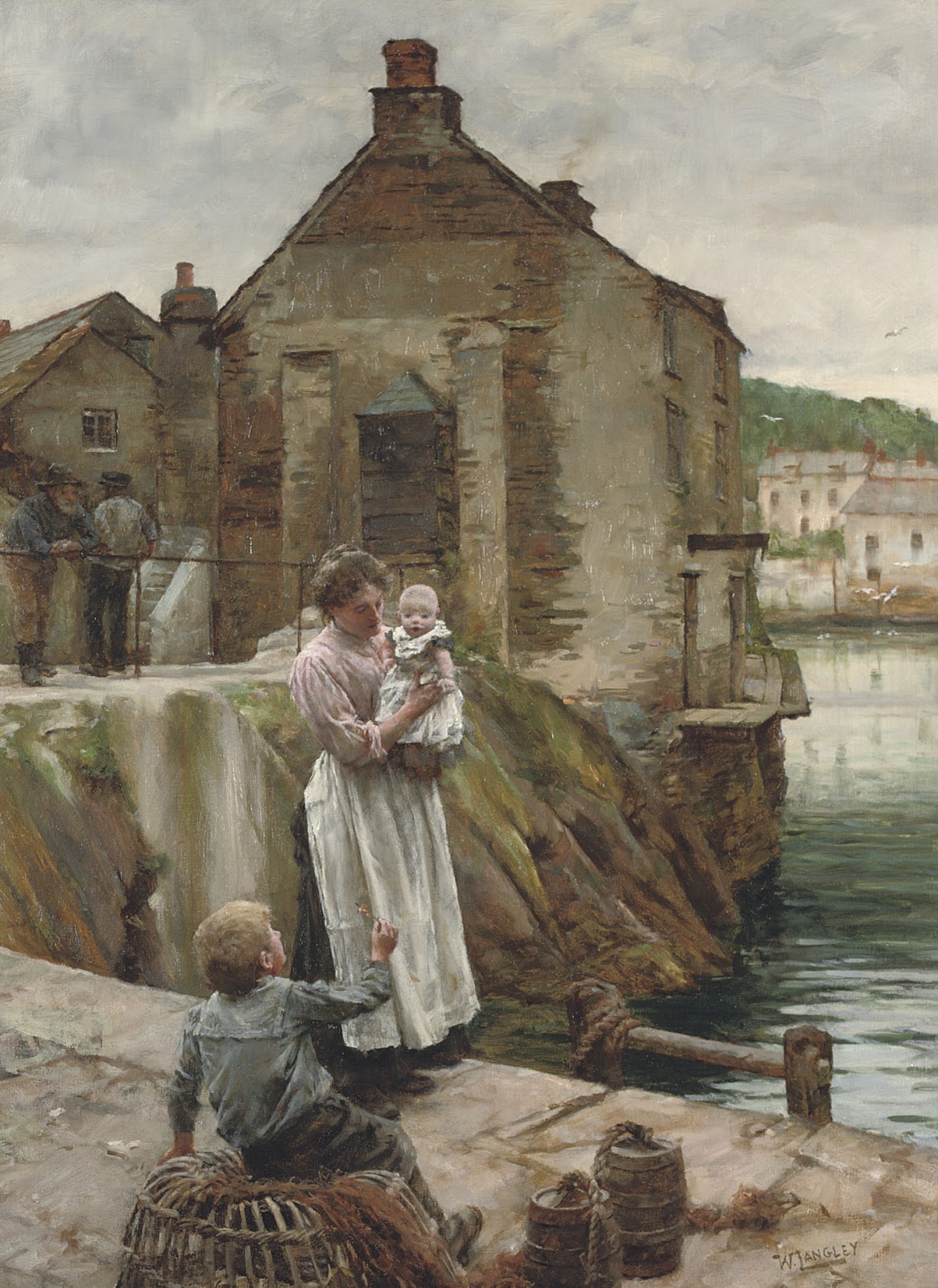 Walter Langley On the Quay Newlyn