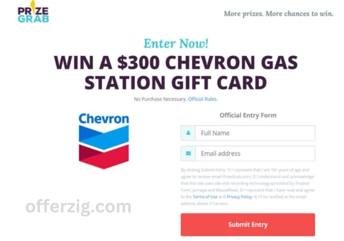 $300 Chevron Gift Card