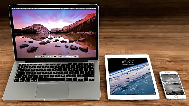 Apple MacBook Air, iPad Pro and iPad Air