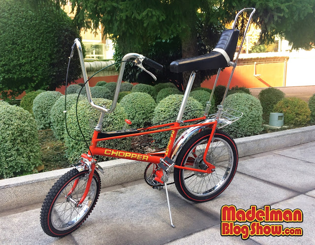 paseo con mi nueva Raleigh chopper en Madrid