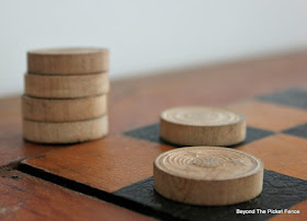 checkers, antiques, side table, http://bec4-beyondthepicketfence.blogspot.com/2016/02/checkers-table.html