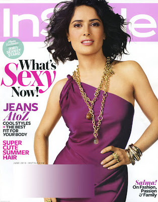 Foto de Salma Hayek en la Portada de la Revista InStyle US (Junio 2010)