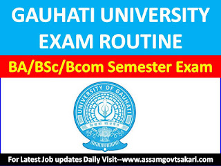 Gauhati University Exam Routine