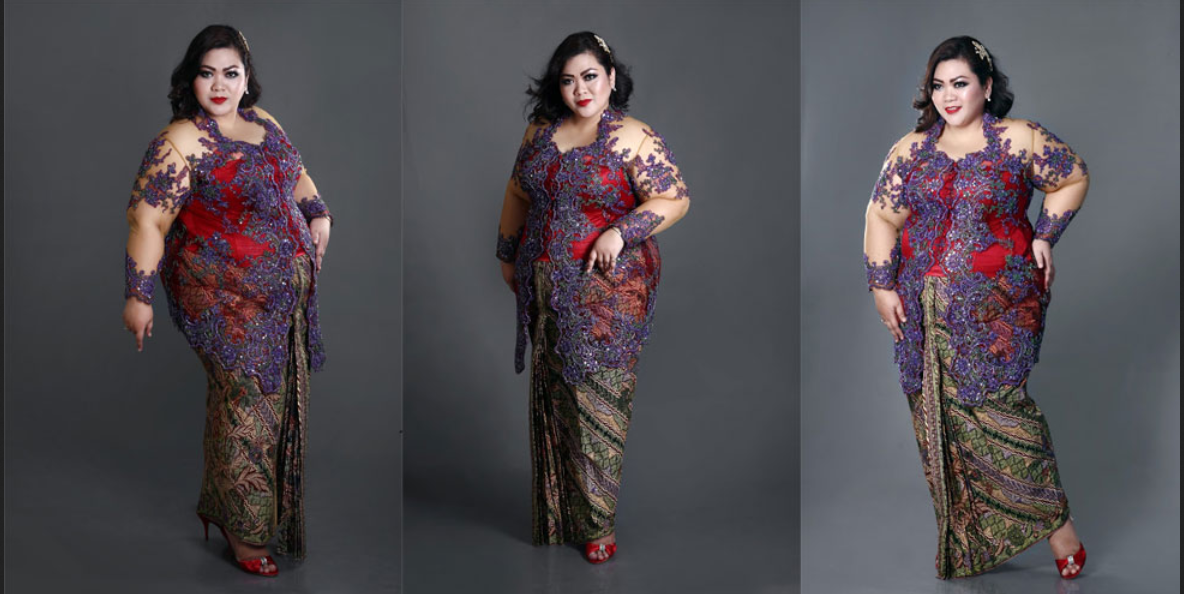 17 Model  Kebaya Brokat Untuk Orang  Gemuk  Terbaik