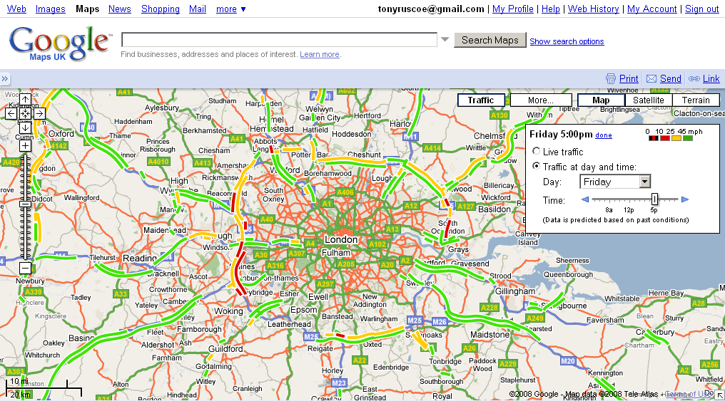 google maps uk traffic large