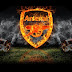  Hình nền desktop 2014 Logo Arsenal rực lửa