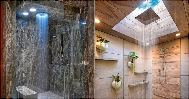 Minimalist Natural Stone Bathroom Design 2019