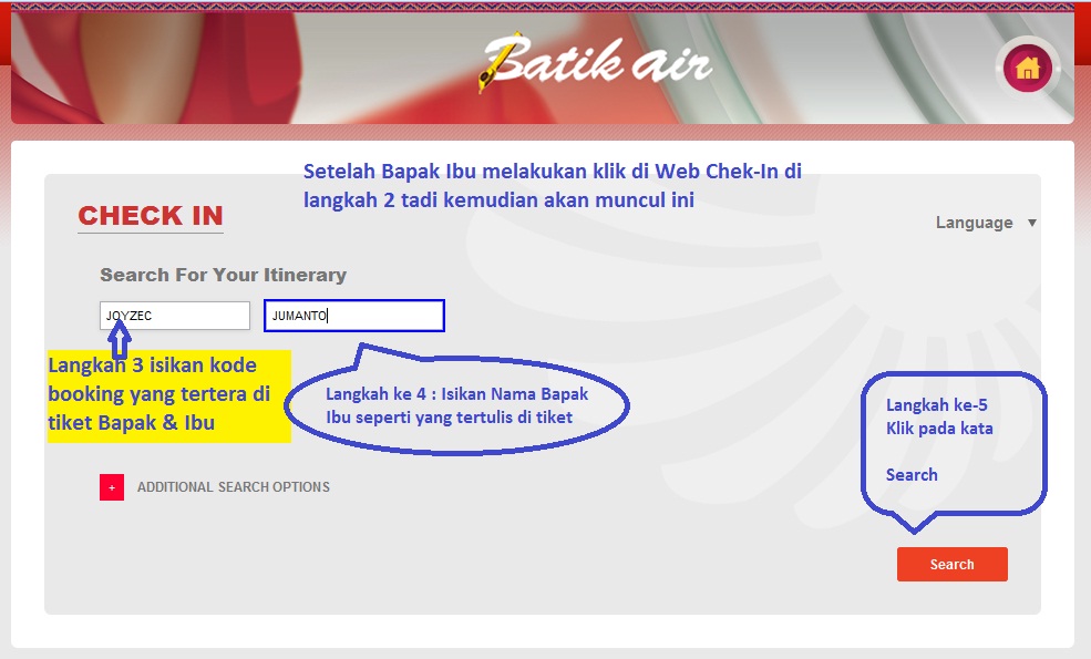 Web Check in Batik Air mengesankan Disertai Penjelasan 