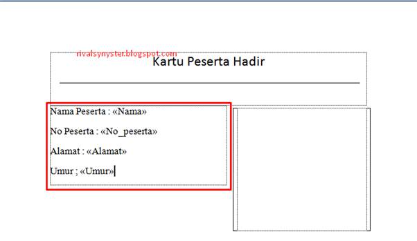 Tutorial Cara Membuat Kartu Peserta Gambar Berbeda pada Word dengan Mail Merge 