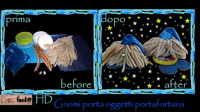 Gnomi di Natale porta oggetti e portafortuna Gnomo fai da te diy tutorial 1