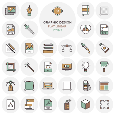 33 Free Flat Graphic Design Icons