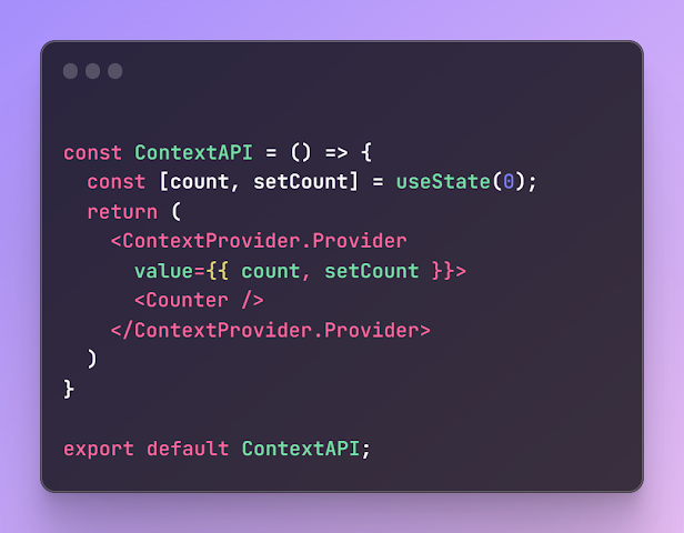 Context provider reactjs API