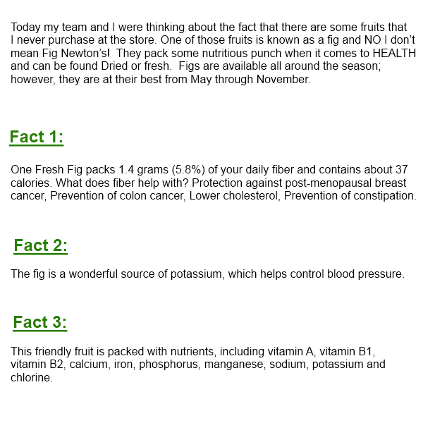 Healthy Facts