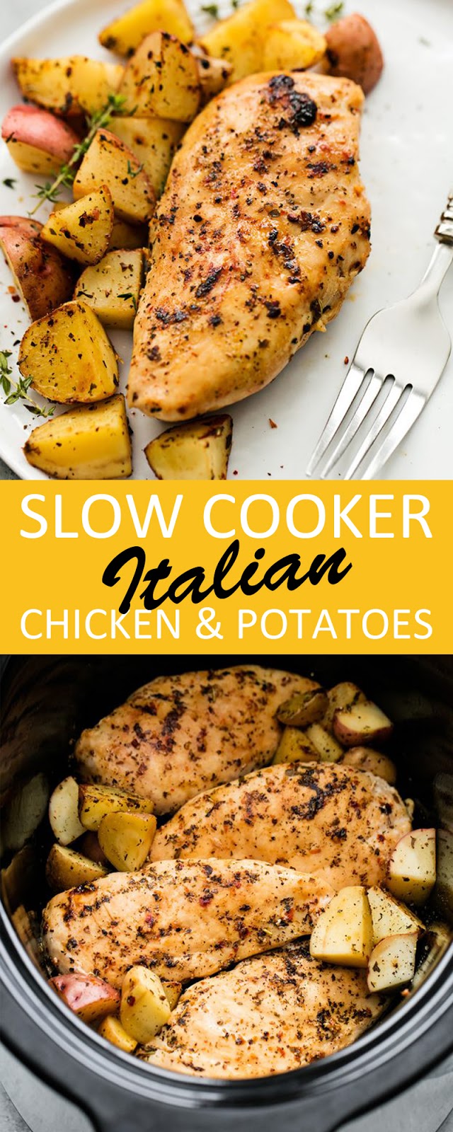 SLOW COOKER ITALIAN CHICKEN & POTATOES