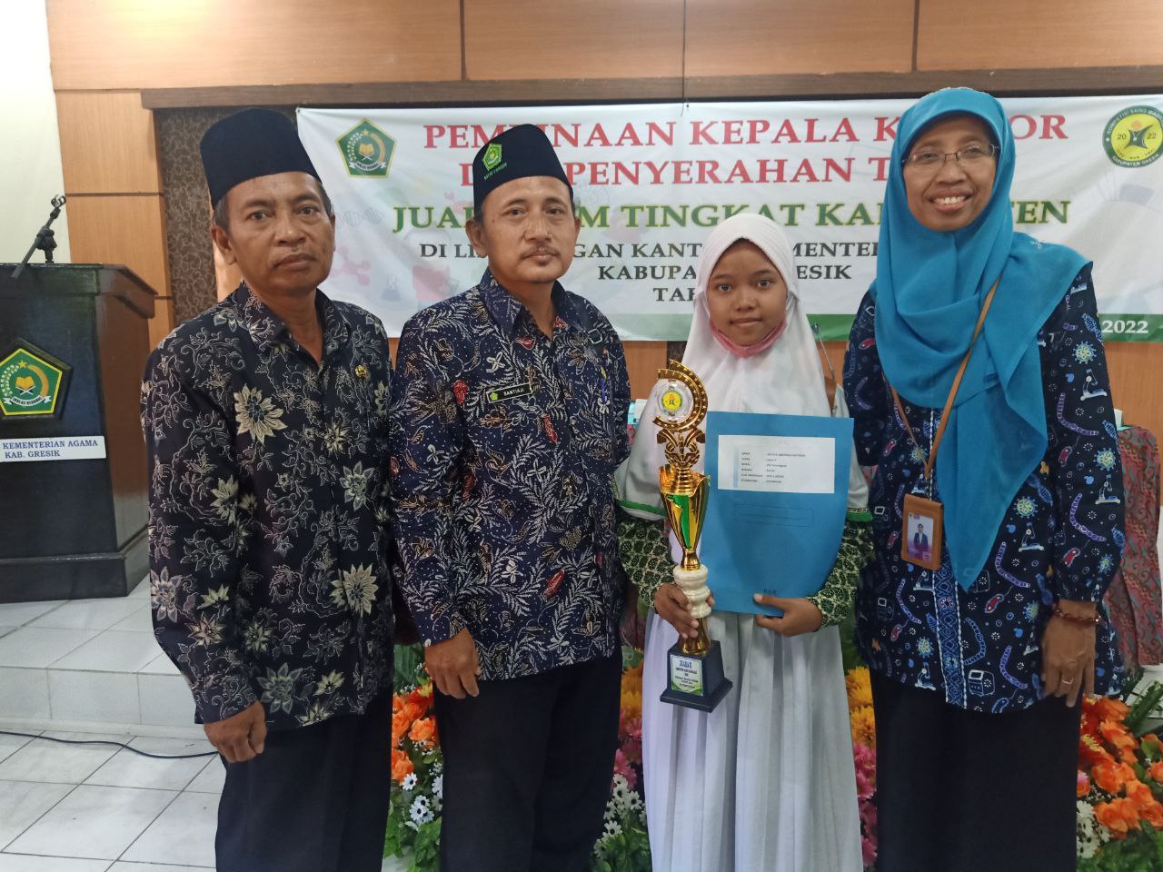 min 1 gresik meraih juara 2 kompetisi sains madrasah tingkat kabupaten tahun 2022