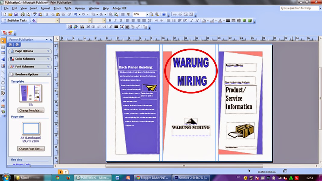 MEMBUAT BROSUR PADA MICROSOFT OFFICE PUBLISHER 2007