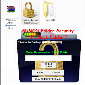Enter password to Unlock Folder.