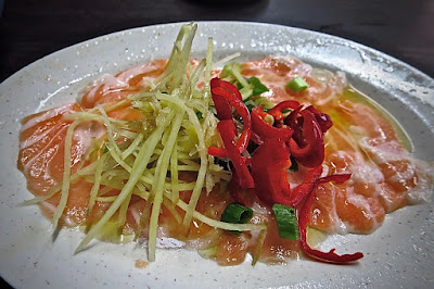 Ah Chiang's Porridge, salmon yu sheng